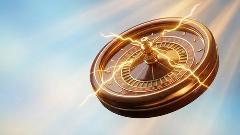 Ruleta con rayos dorados que indican multiplicadores
